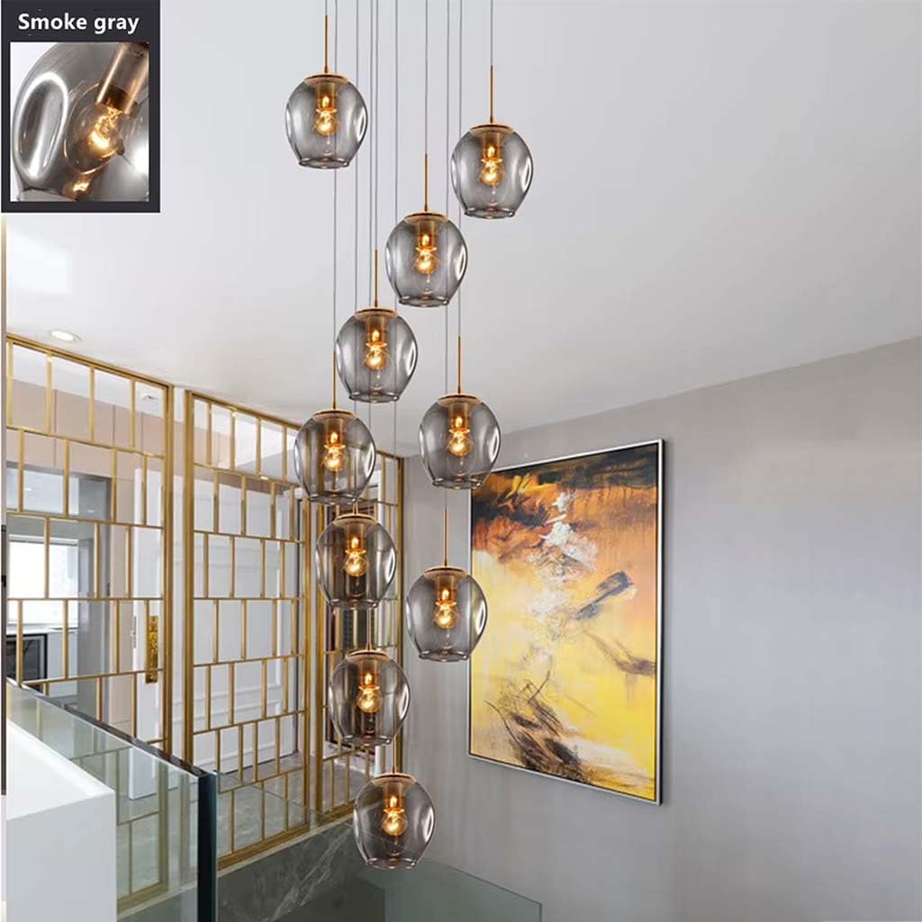 Modern Halo Drop Chandelier