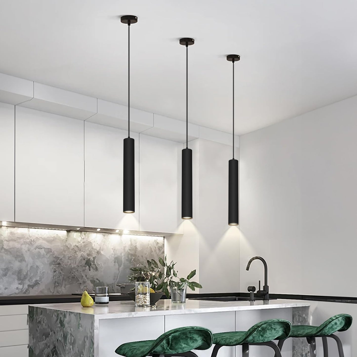 Sleekglow Metal Black Surface Hanging COB Pendant Light