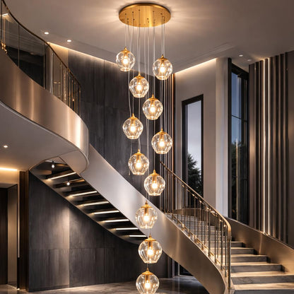 Modern Halo Drop Chandelier