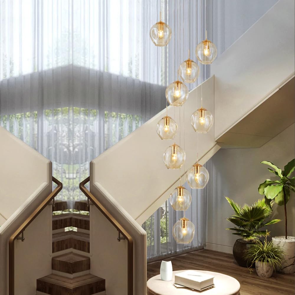Modern Halo Drop Chandelier