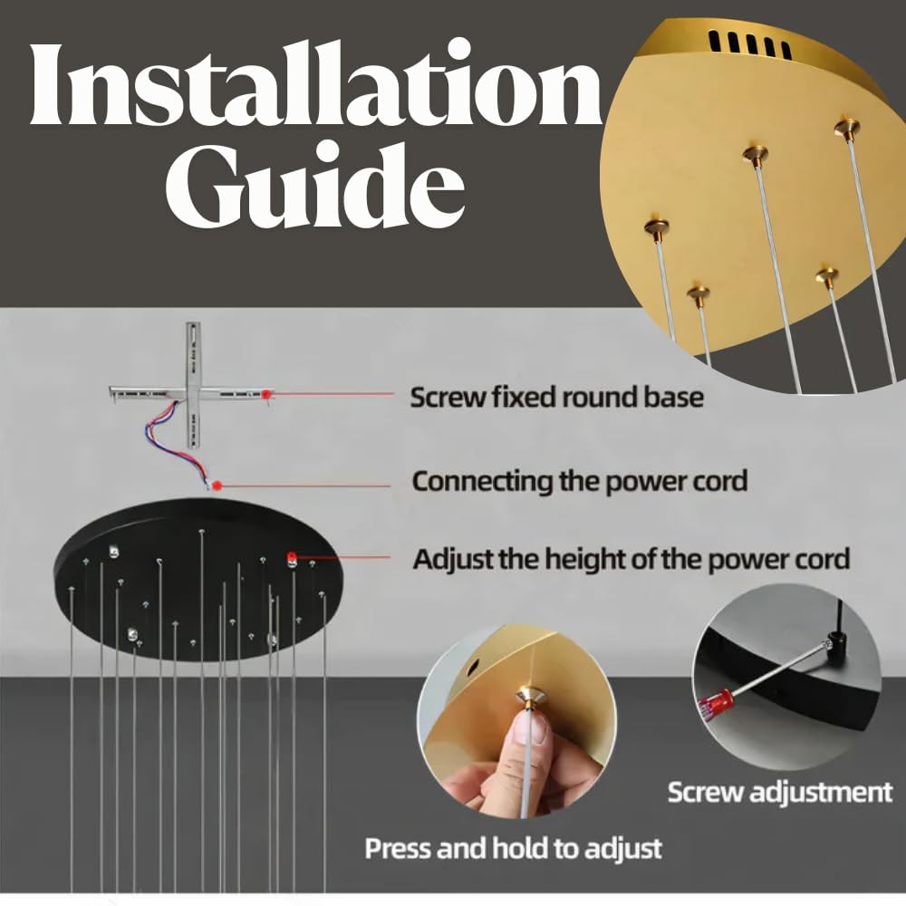 Modern Halo Drop Chandelier