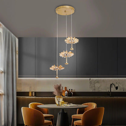 Crystal Lotus Hanging Light
