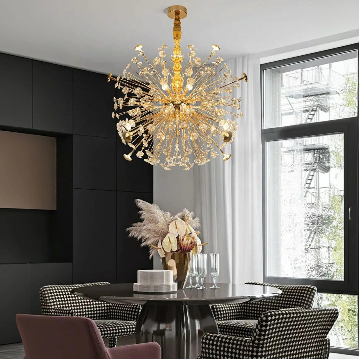Golden Bloom Chandelier