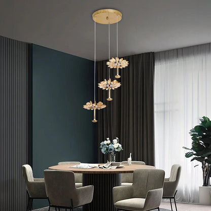 Crystal Lotus Hanging Light