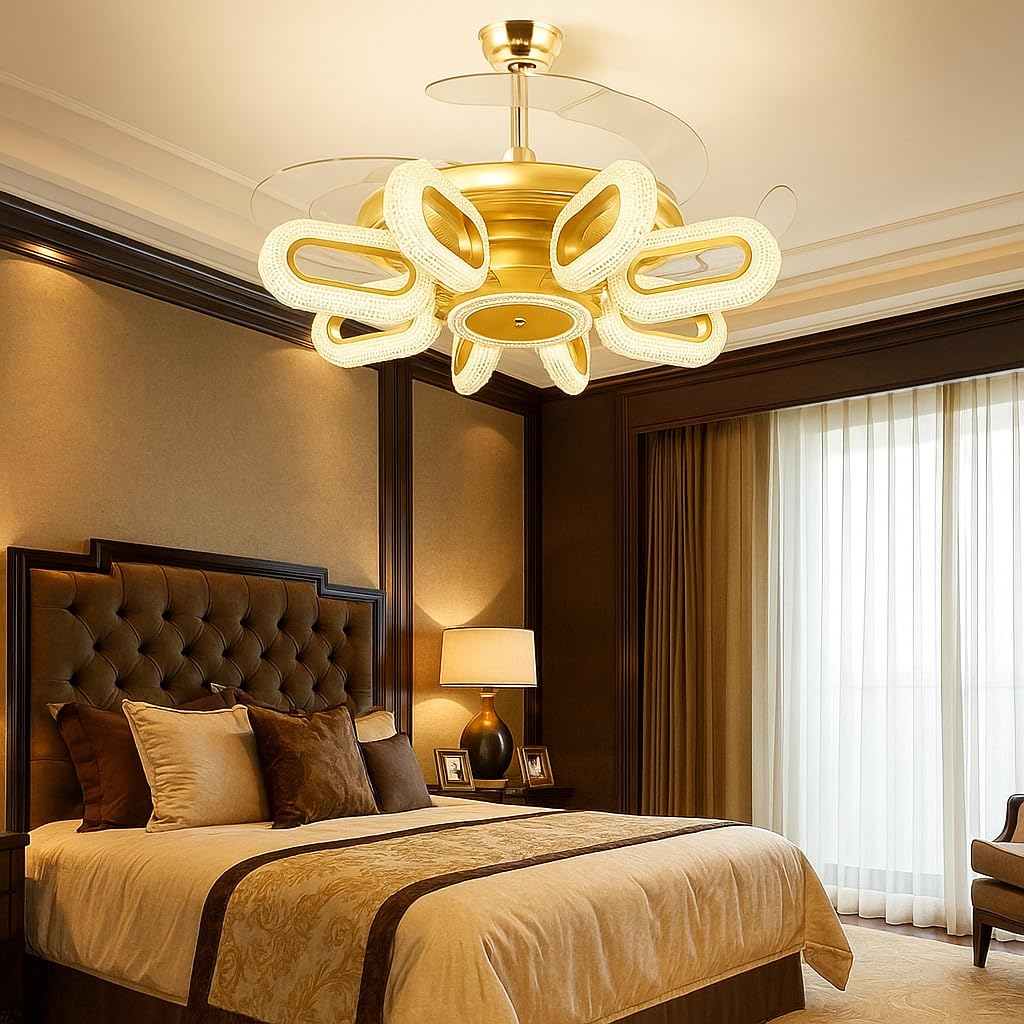 Vantelle Luxury Retractable Chandelier Fan
