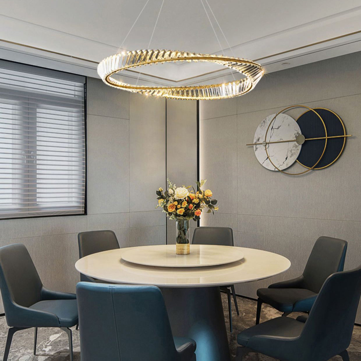 Crystal Zenith Ring Chandelier