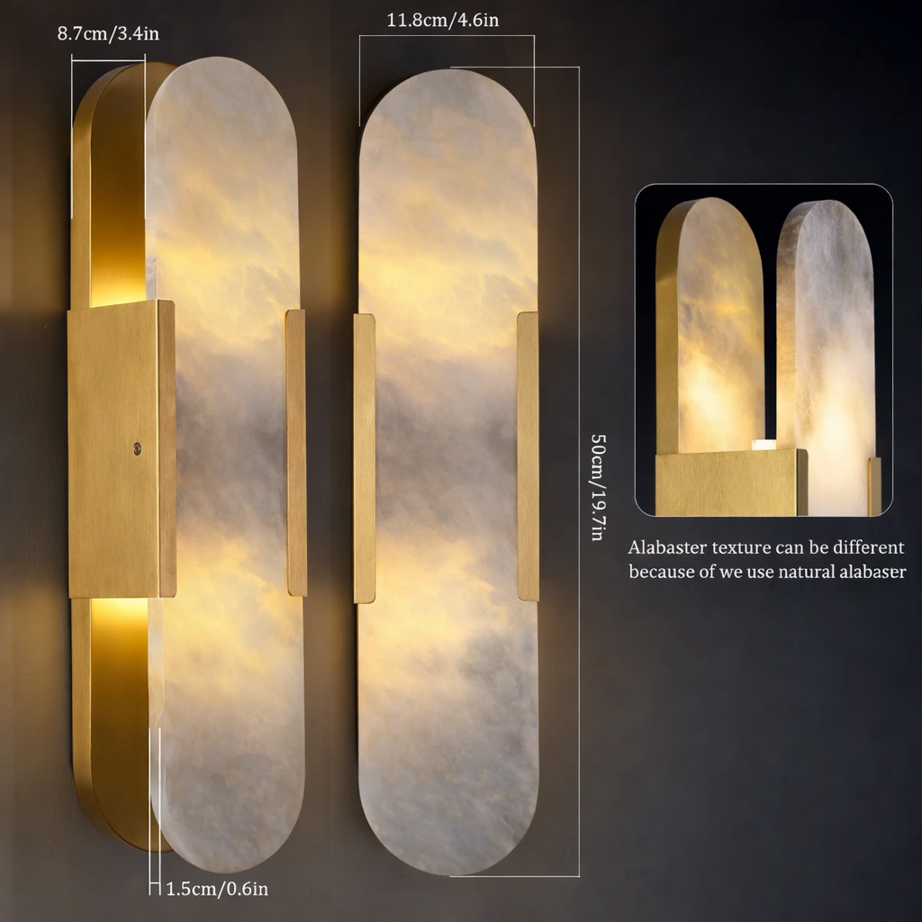 NovaEdge Alabaster Wall Light