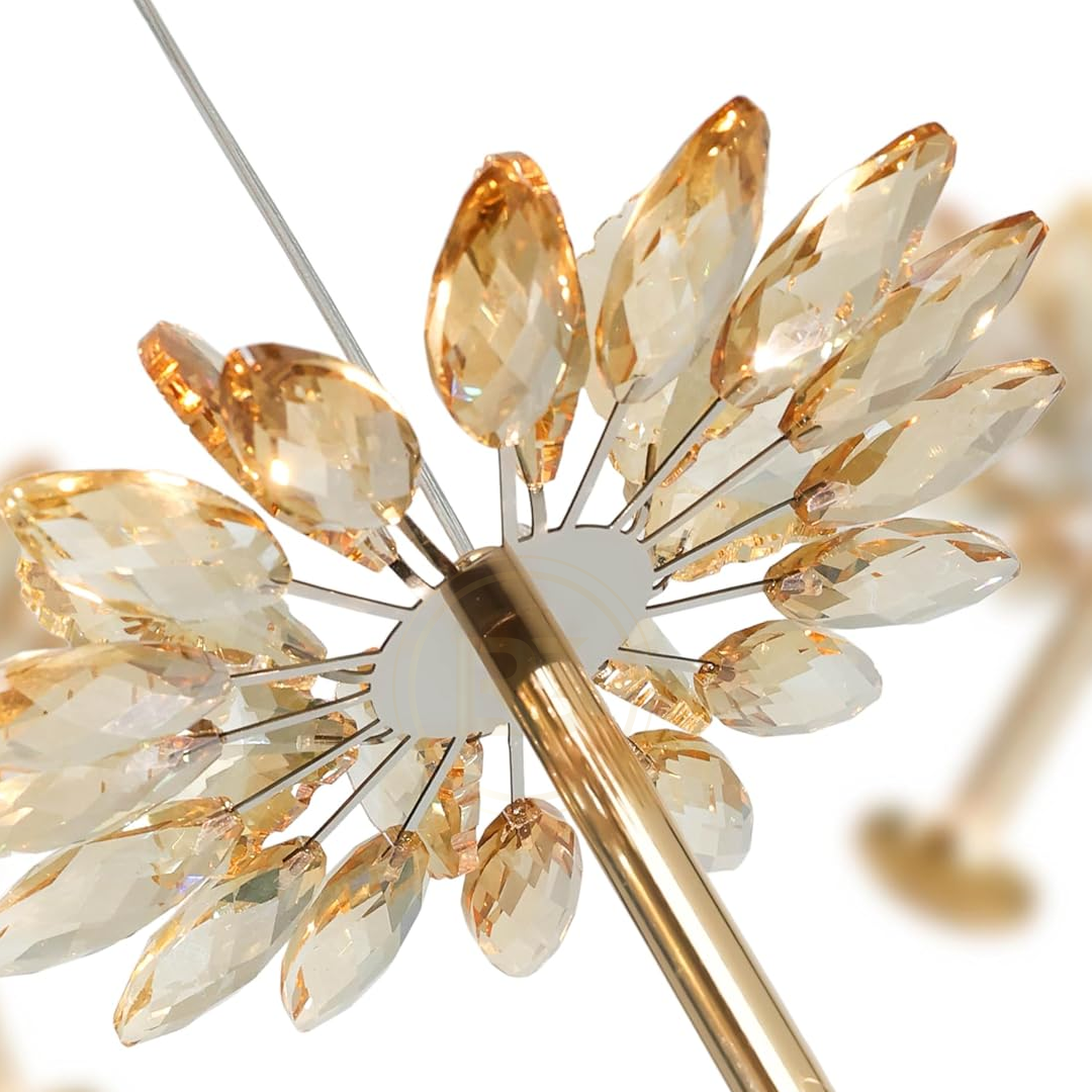 Crystal Lotus Hanging Light