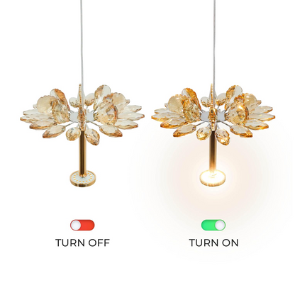 Crystal Lotus Hanging Light