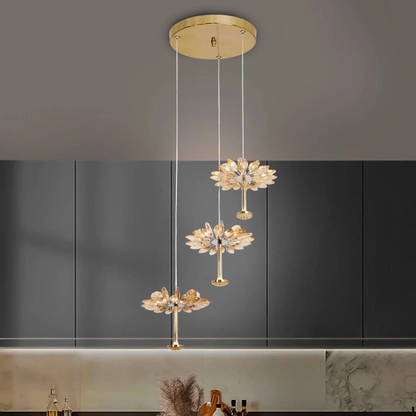 Crystal Lotus Hanging Light