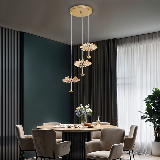 Crystal Lotus Hanging Light