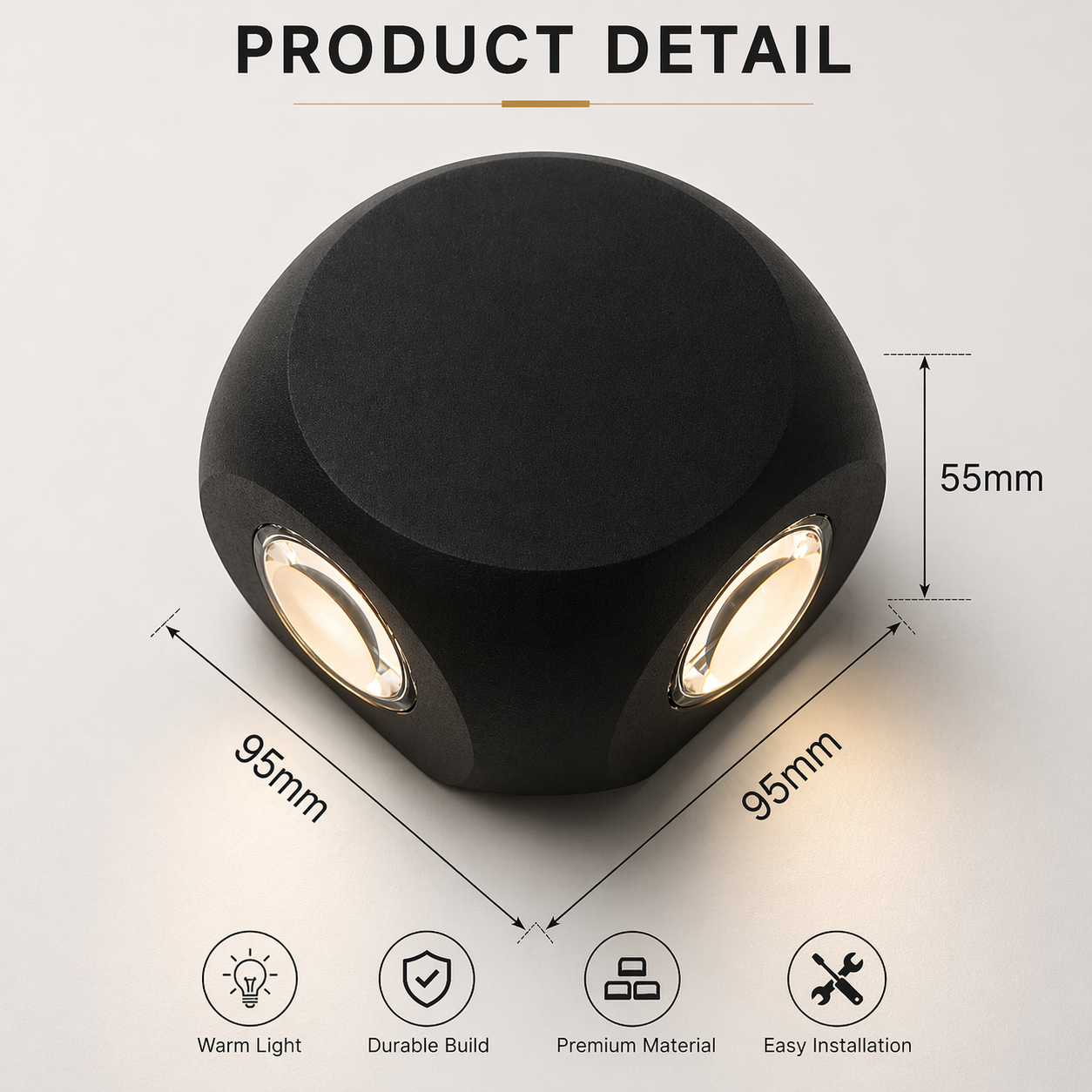 Pair Beam LED Wall Light