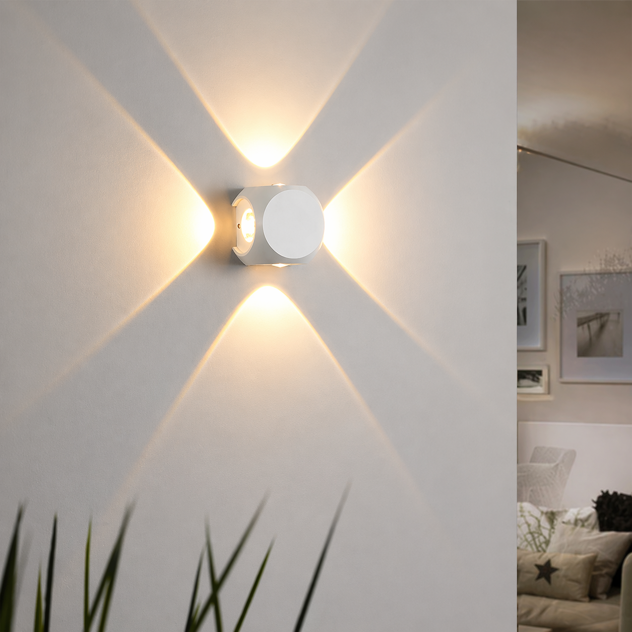 Pair Beam LED Wall Light