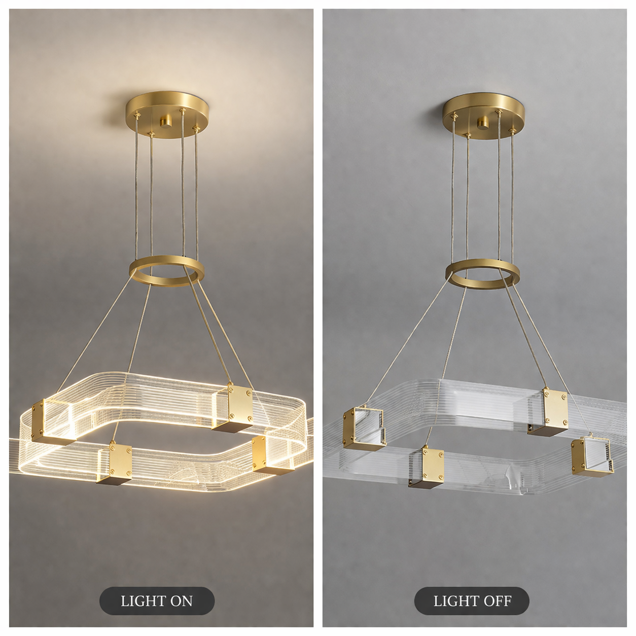 Zylo Square Acrylic Chandelier