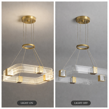 Zylo Square Acrylic Chandelier