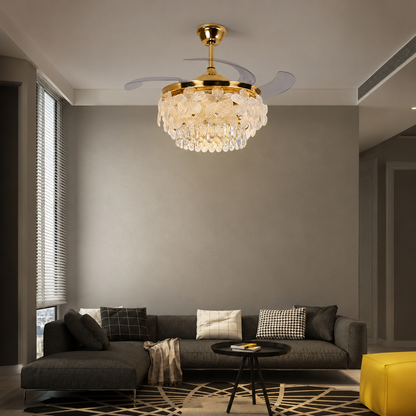 Floréa Luxe Chandelier Fan With Remote