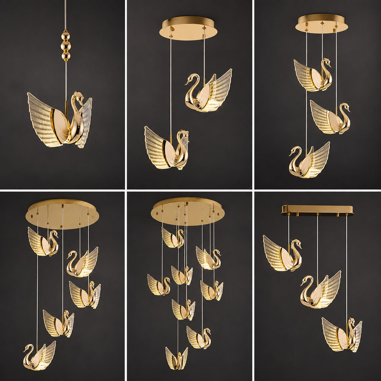 Swan Hanging Light