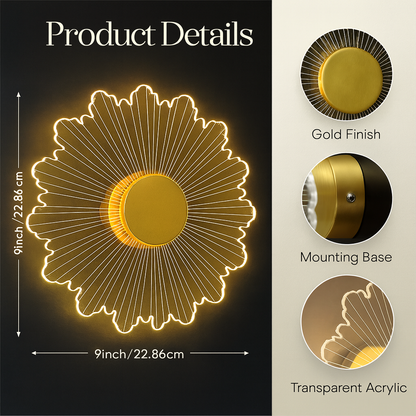 Sunflower wall Light