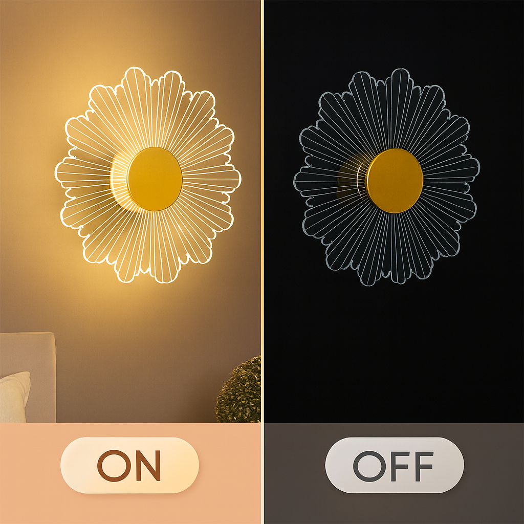Sunflower wall Light