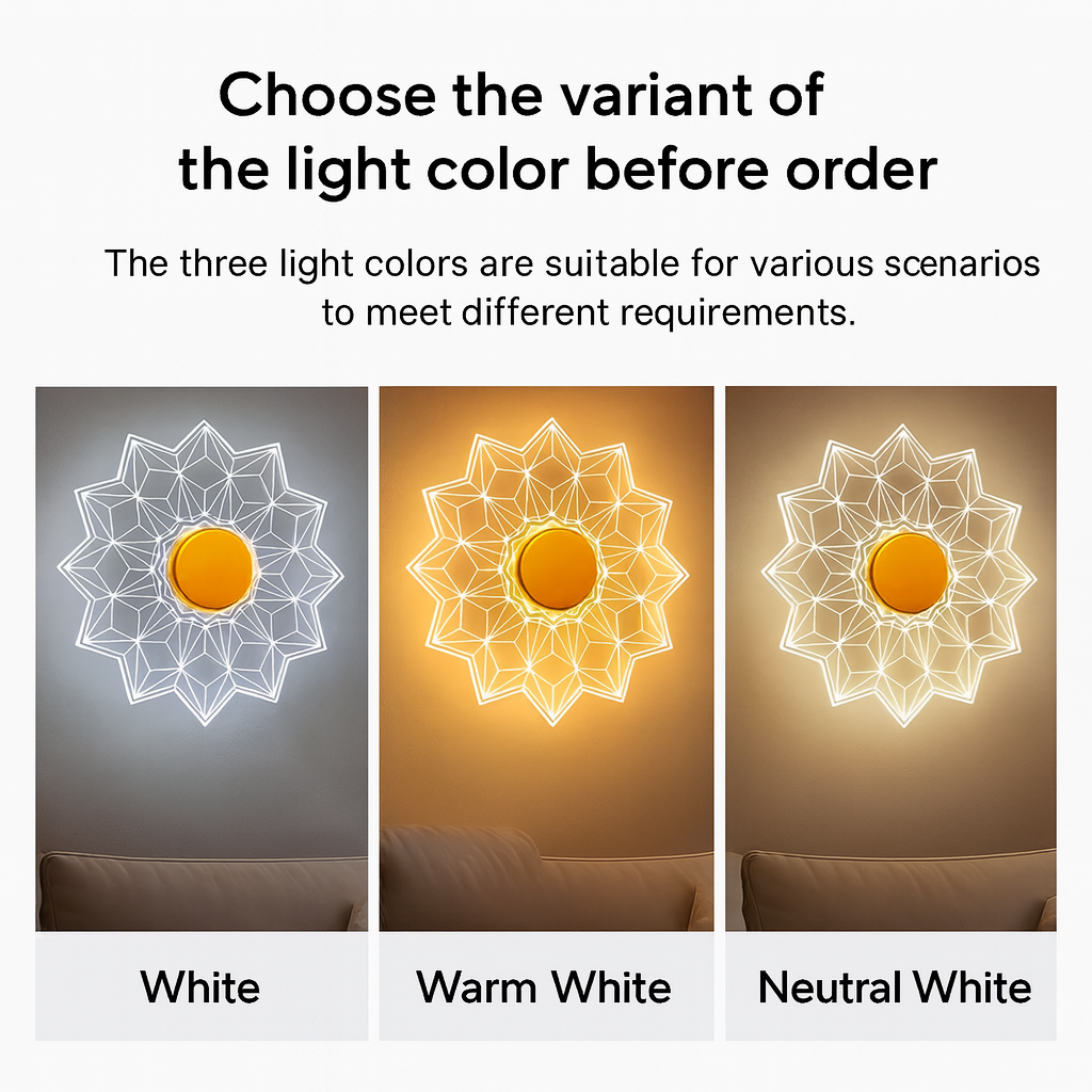 Geometric Bloom wall Light