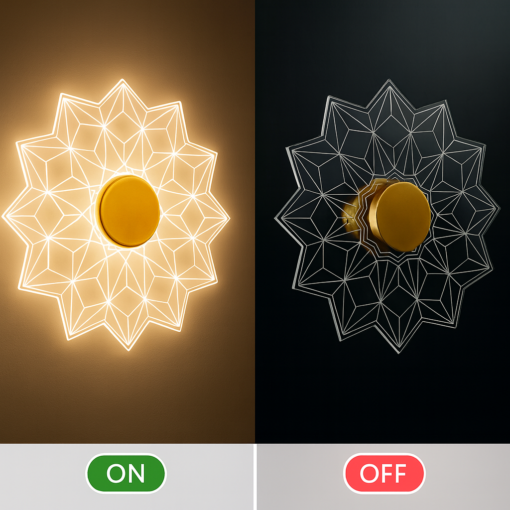 Geometric Bloom wall Light