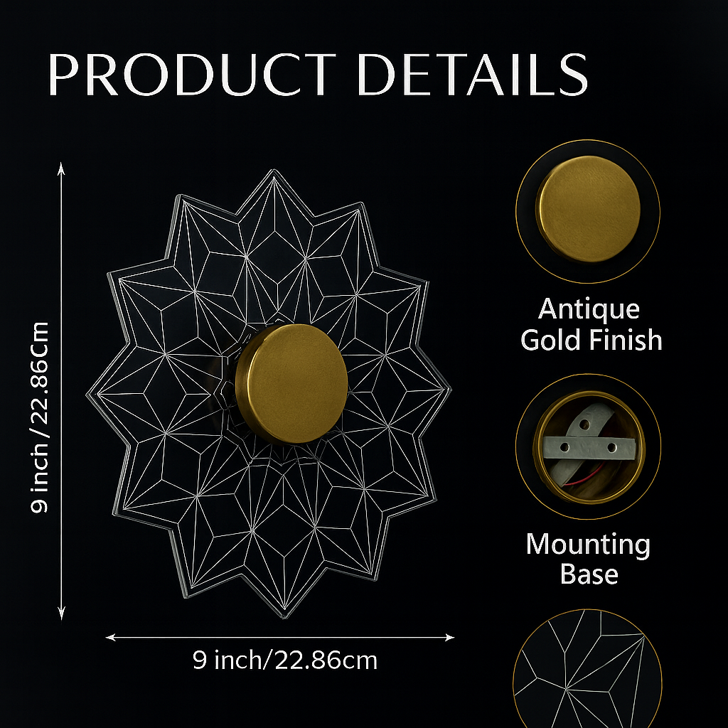 Geometric Bloom wall Light