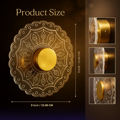 Golden Mandala Wall Light