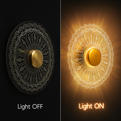 Golden Mandala Wall Light