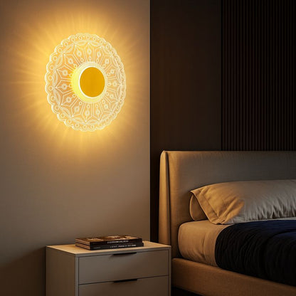 Golden Mandala Wall Light