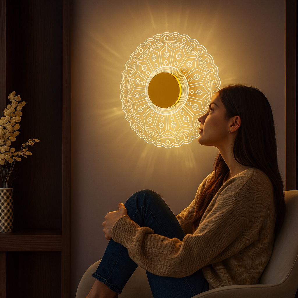 Golden Mandala Wall Light