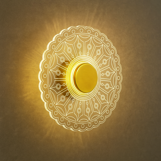 Golden Mandala Wall Light