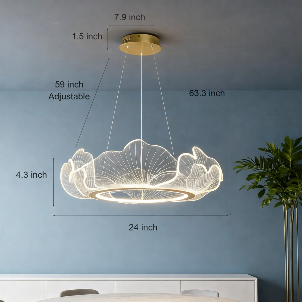 Cabbage Leaf Acrylic Chandelier