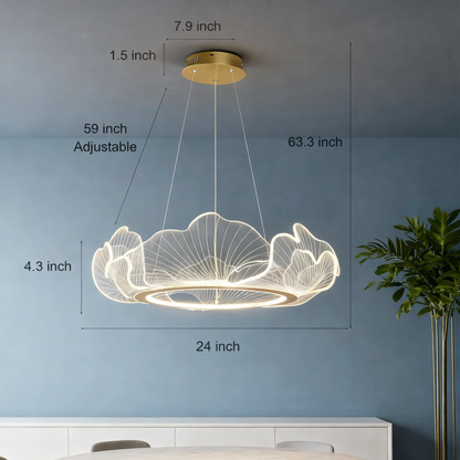 Cabbage Leaf Acrylic Chandelier