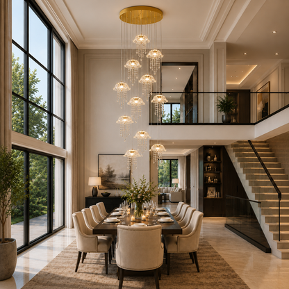 Cluster Staircase Chandelier