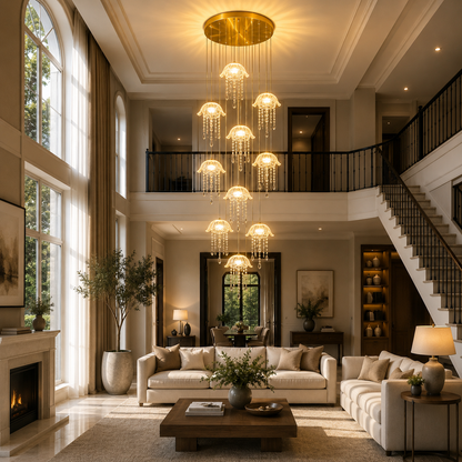 Cluster Staircase Chandelier