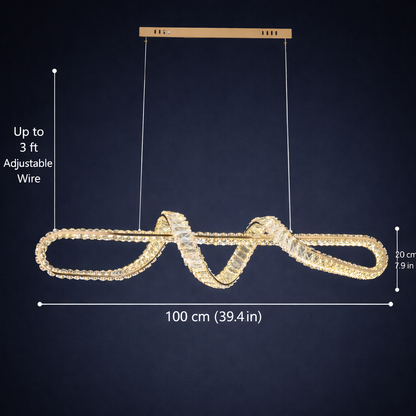 Crystal Ribbon Chandelier