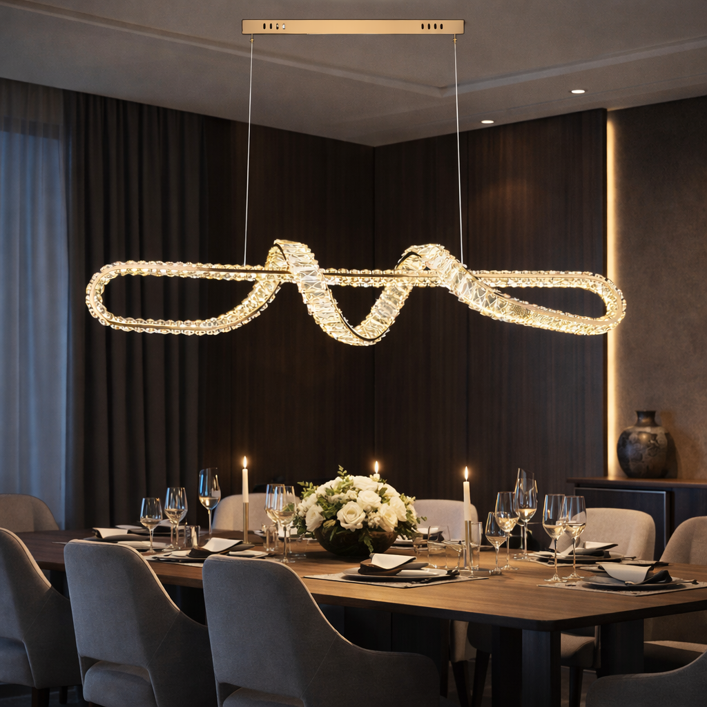 Crystal Ribbon Chandelier