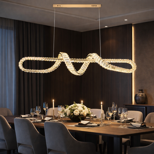 Crystal Ribbon Chandelier