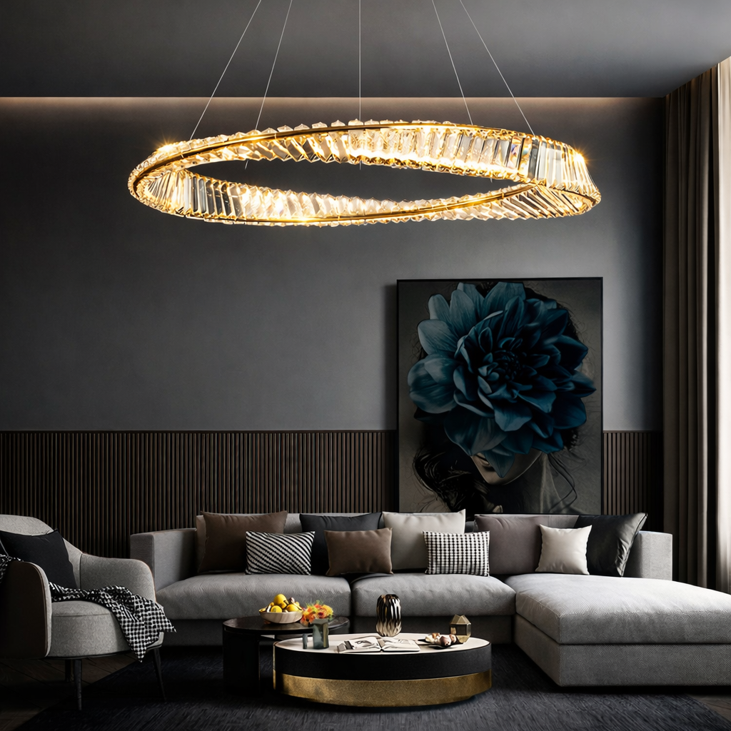 Crystal Zenith Ring Chandelier