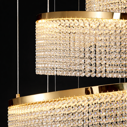 Imperial Drizzle 7-Tier Double Height Crystal Chandelier