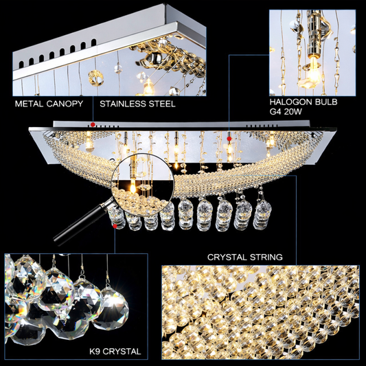 Prismara Flow Crystal Chandelier