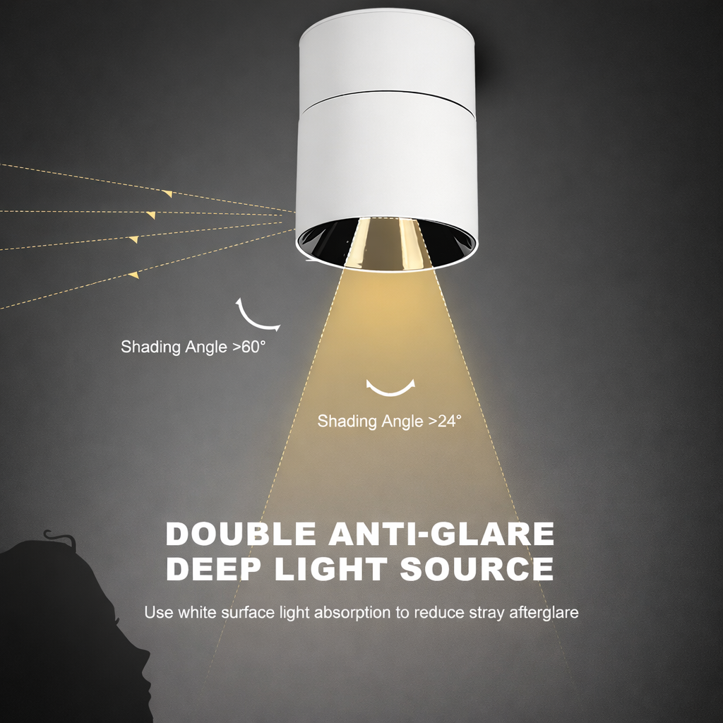 Beam Angle Adjustable Down Surface Mounted COB Downlight