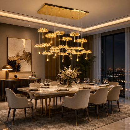 Crystal Lotus Chandelier