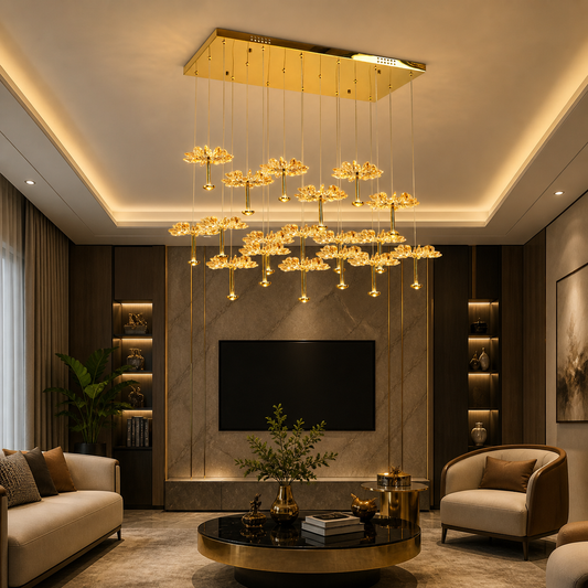 Crystal Lotus Chandelier