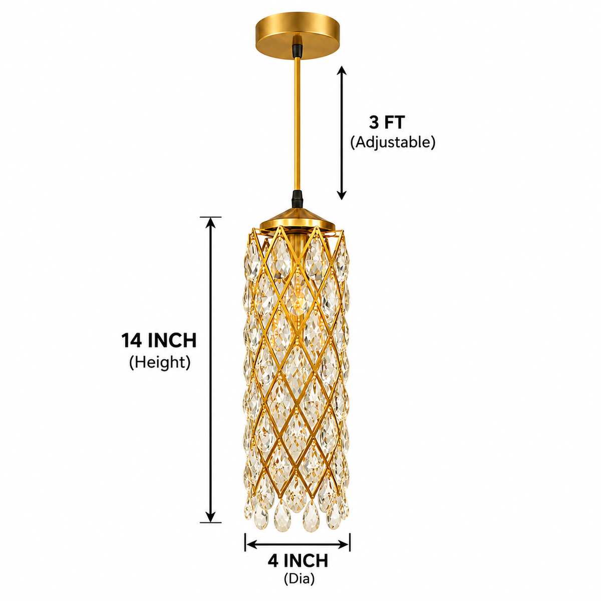 Élanza Crystal Hanging Light