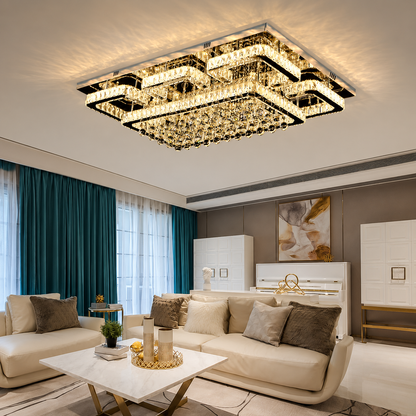 Grandéa Rectangular Crystal Chandelier
