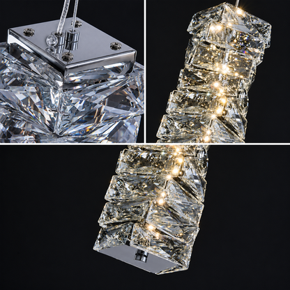 Élan Crystal Spiral Pendant