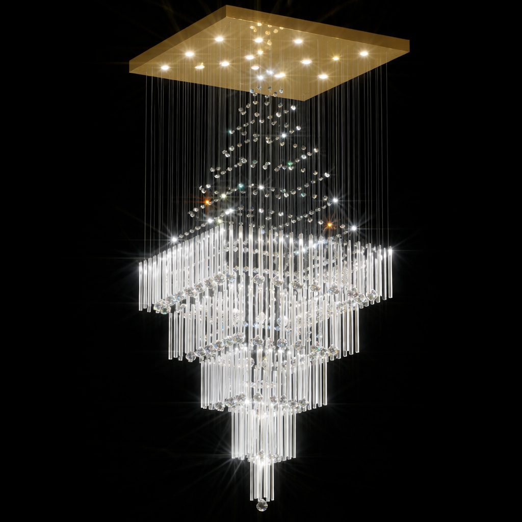 Crystal Majesty 4-Tier Chandelier