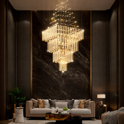 Crystal Majesty 4-Tier Chandelier