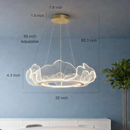 Cabbage Leaf Acrylic Chandelier